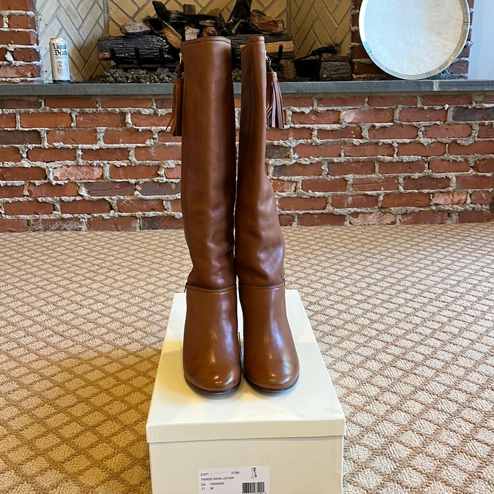 Coach Therese Riding Leather Boots in Cinammon Size 11